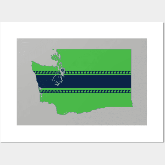 Seattle Football (Alternate) Wall Art by doctorheadly